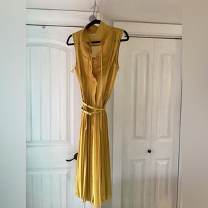 Joseph Conran gauze pleated dress with slip